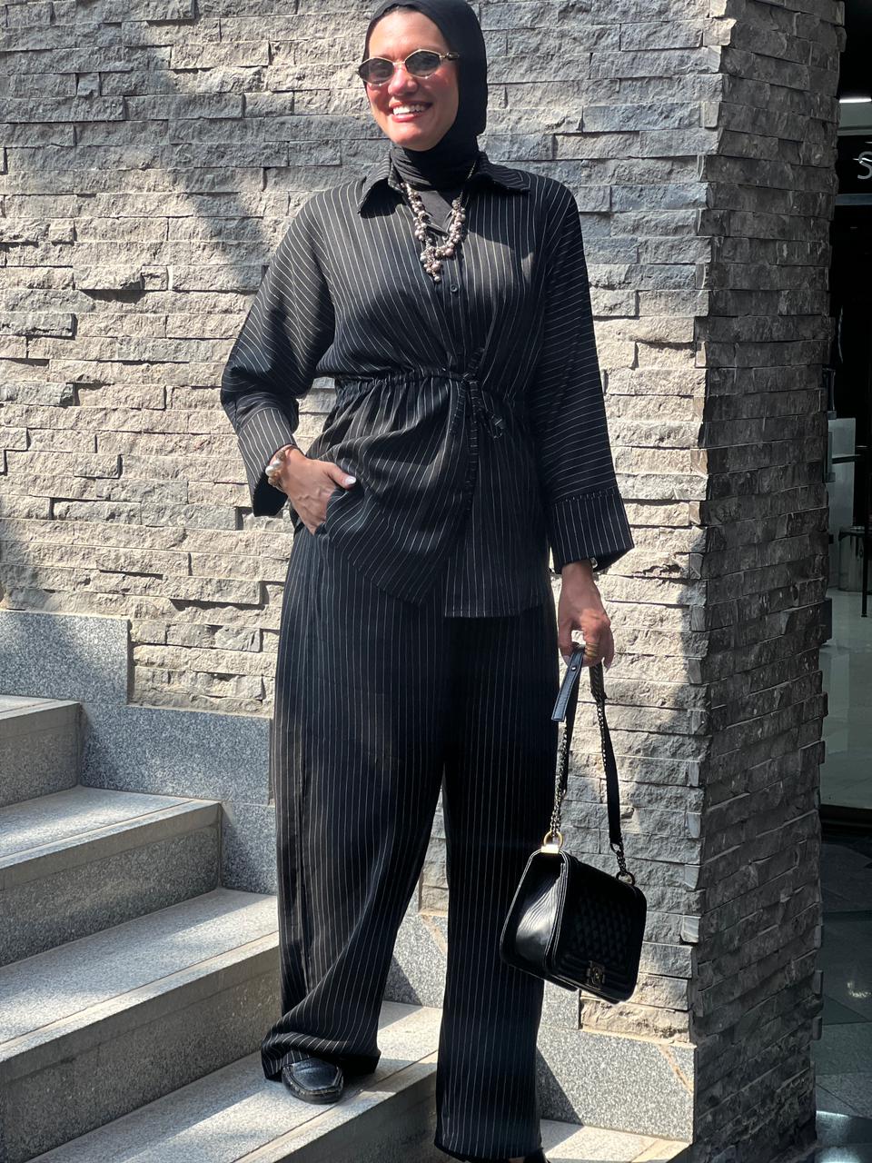 Linen set in Black