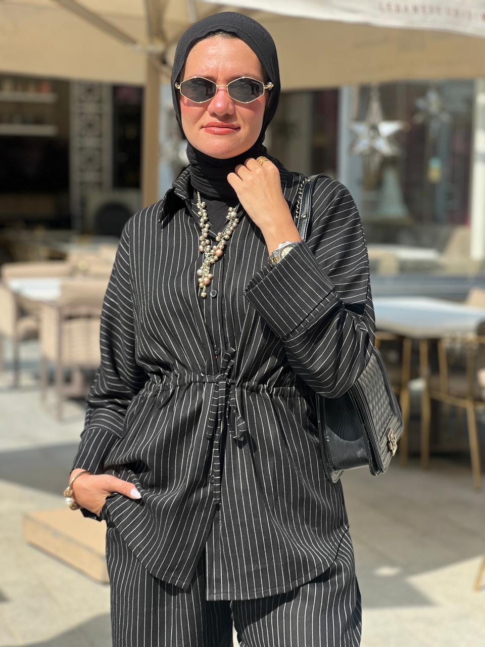 Linen set in Black