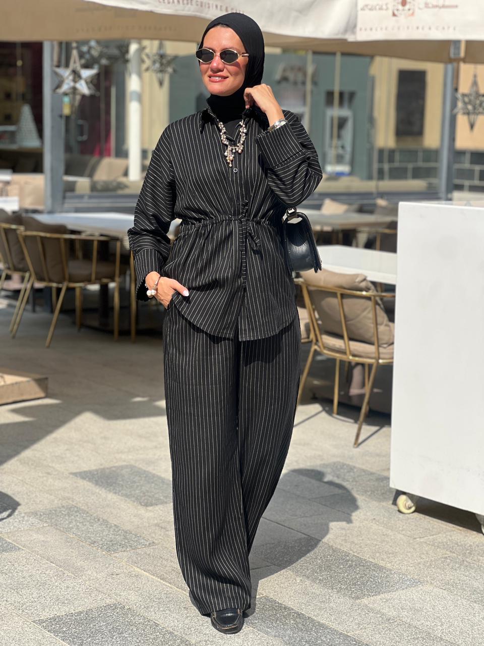 Linen set in Black
