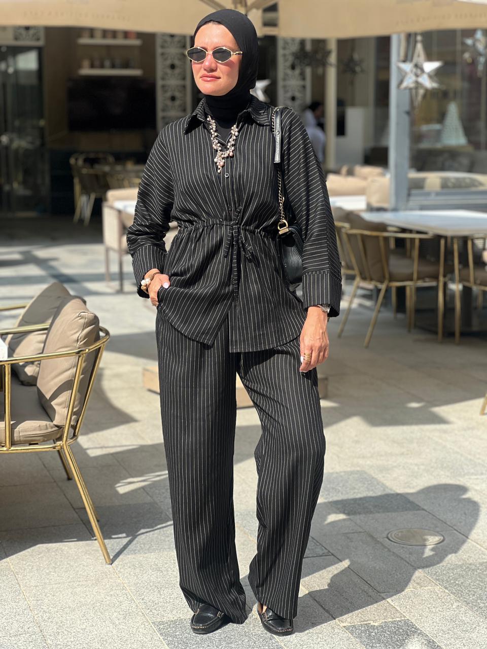 Linen set in Black