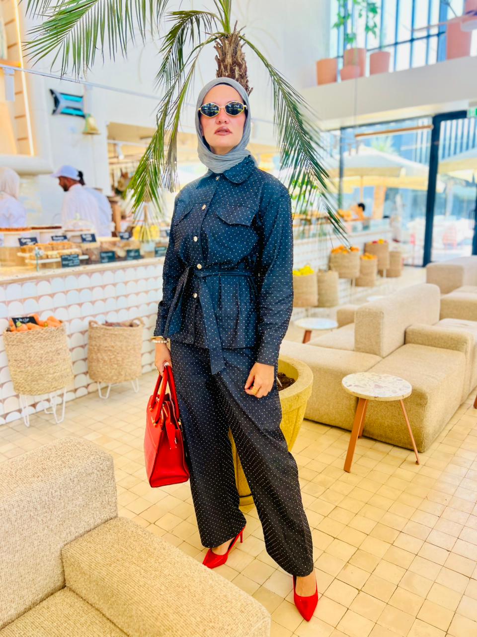 Denim set in Black