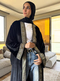 Bareeq Kaftan in  Black