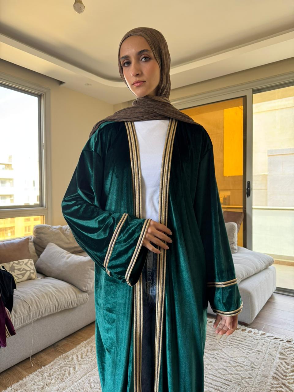 Ruby Kaftan in Emerald Green