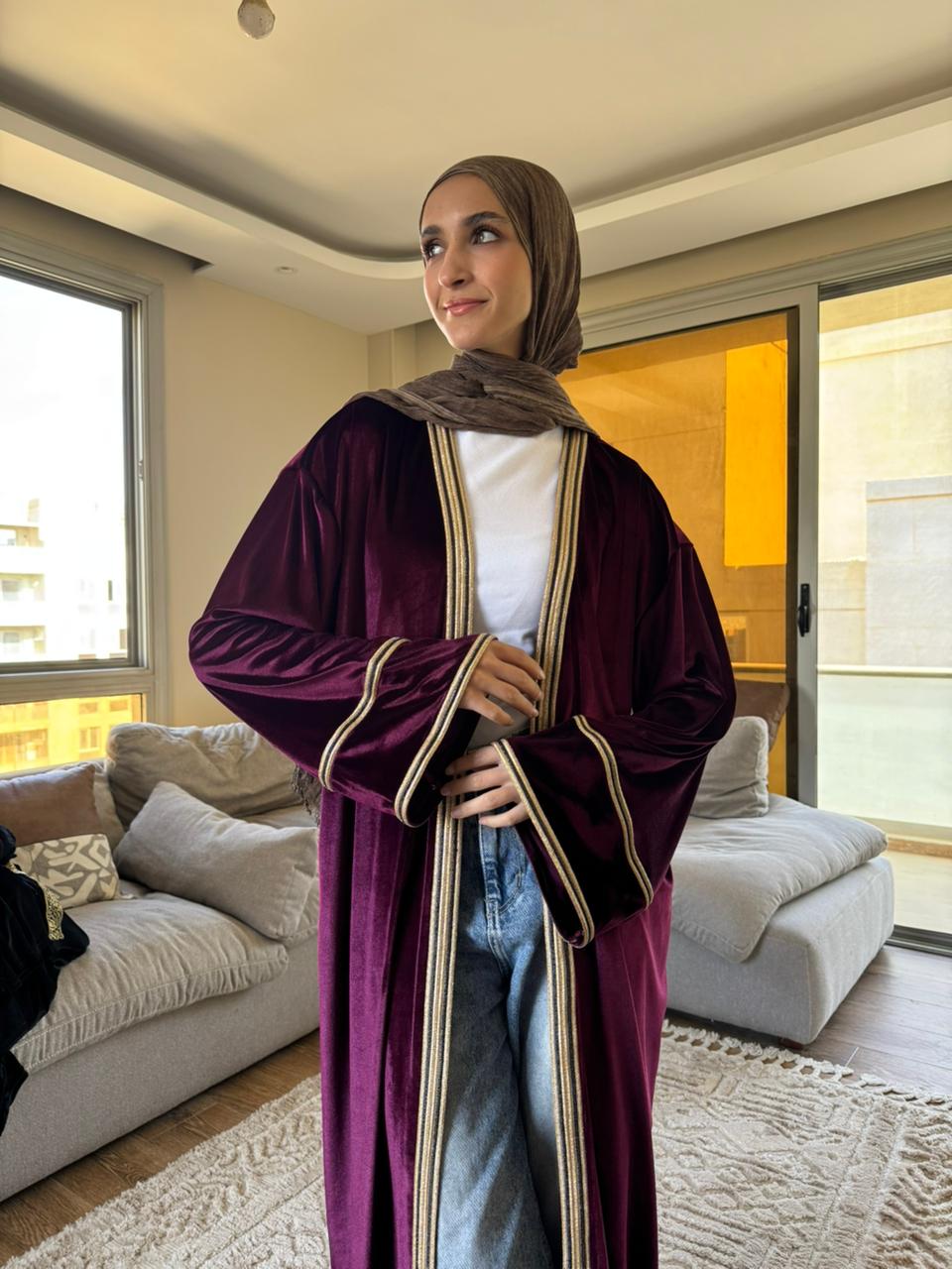Ruby Kaftan in Burgundy