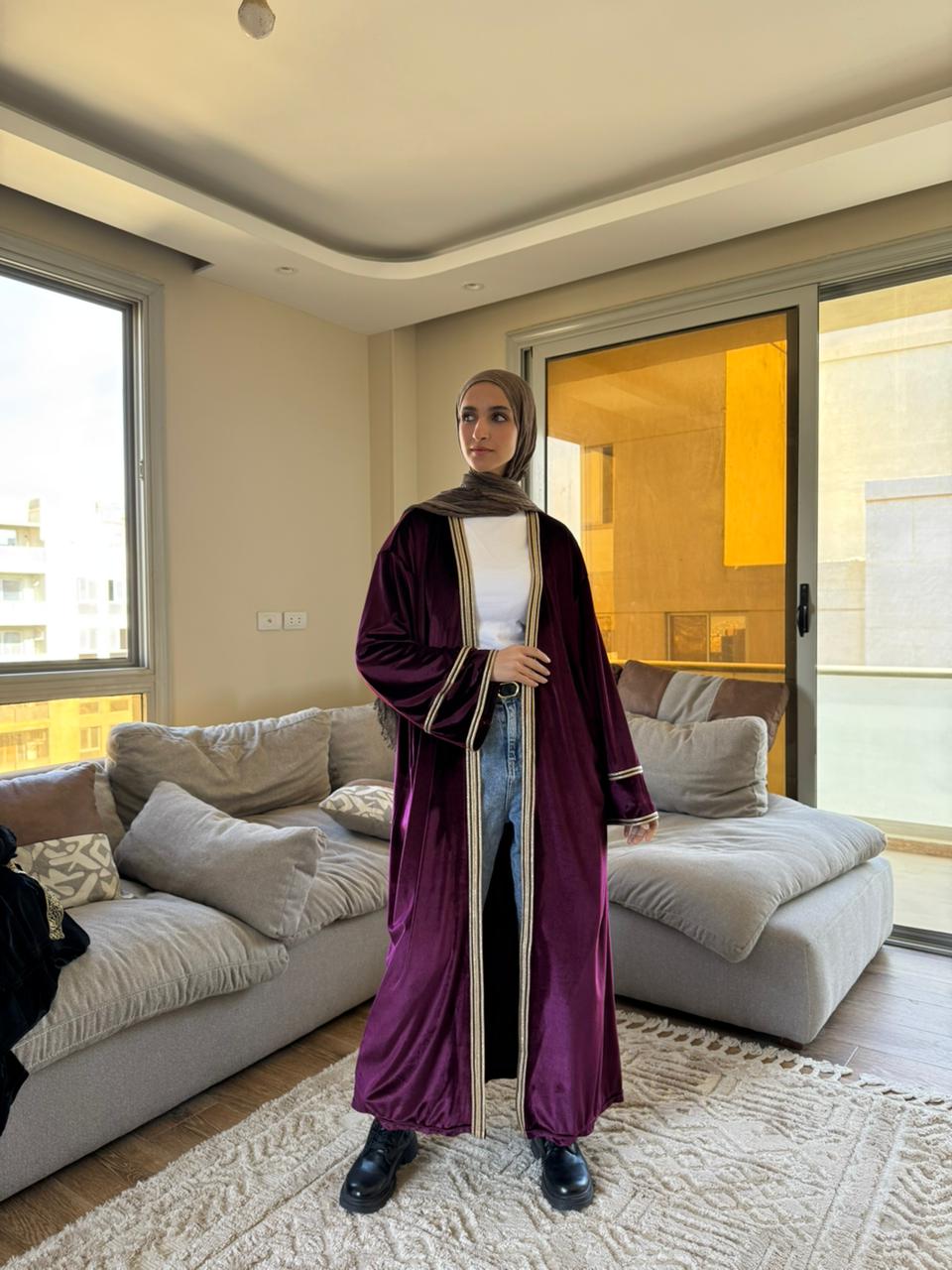 Ruby Kaftan in Burgundy