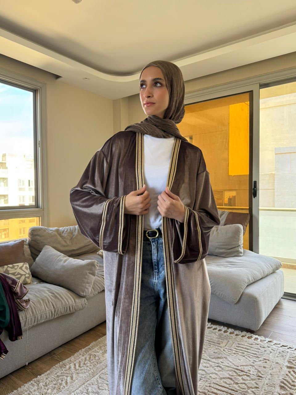 Ruby Kaftan in dark beige