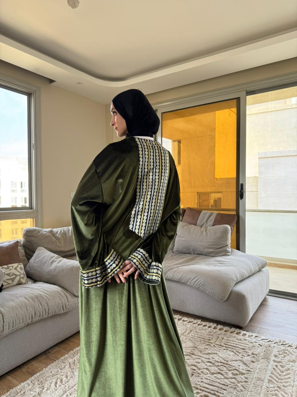 Jade Kaftan in Olive green