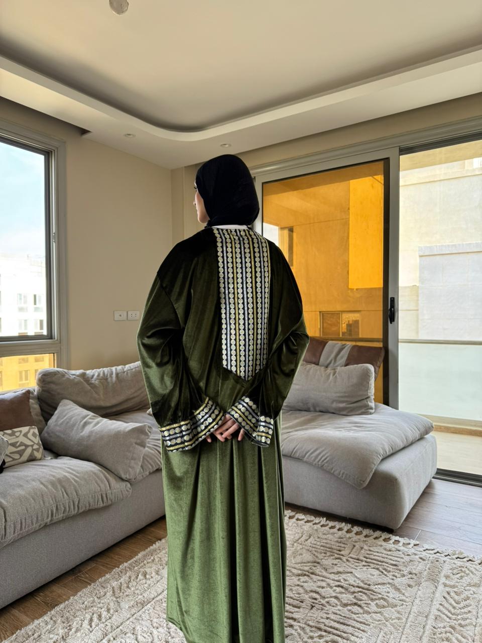 Jade Kaftan in Olive green