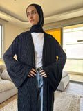 Velvet kaftan in Black