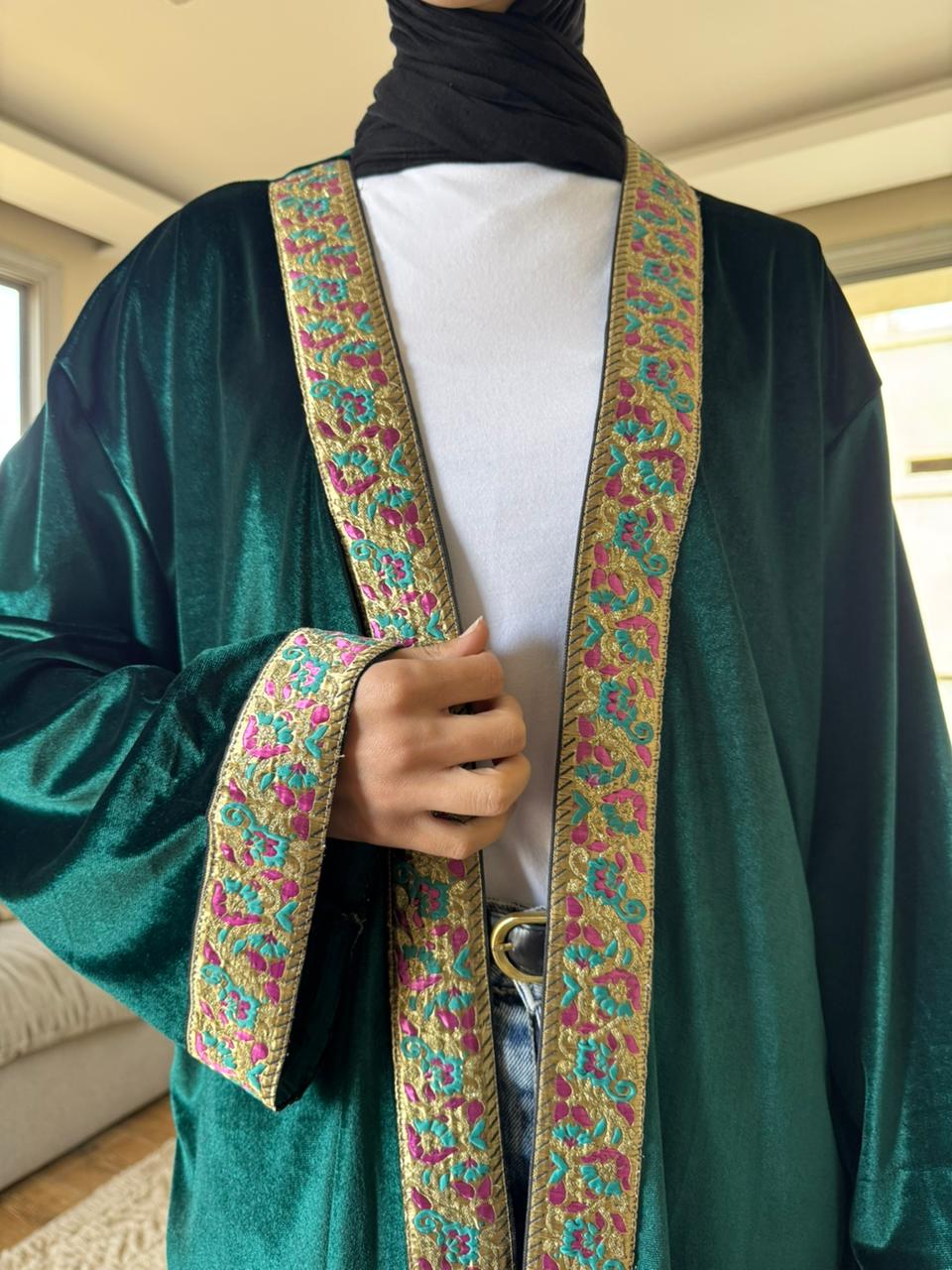 VERDE KAFTAN in Emerald green