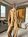 Wool set in Beige