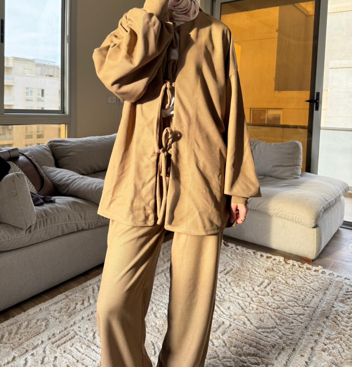 Wool set in Beige